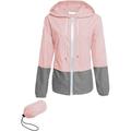 Raincoat Women Lightweight Waterproof Rain Jackets Packable Outdoor Hooded Windbreaker