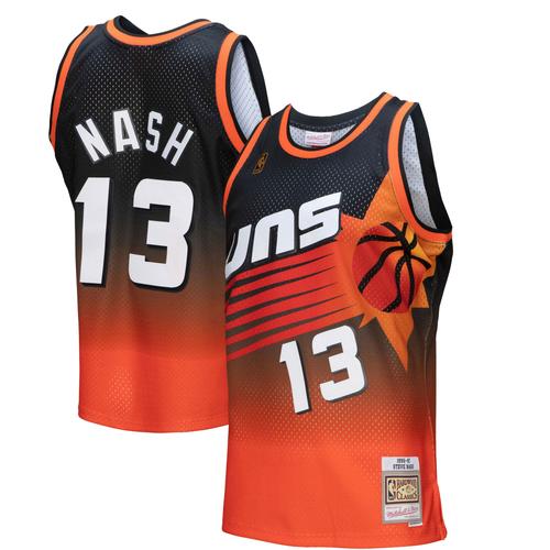 Mitchell & Ness Steve Nash Phoenix Suns 1996/97 Hardwood Classics Fadeaway Swingman-Spielertrikot in Orange/Schwarz