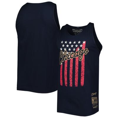 Mitchell & Ness Navy Chicago Bulls Hardwood Classics Americana Stars and Stripes Tanktop für Herren Image