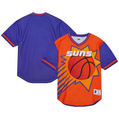 Mitchell & Ness Orange Phoenix Suns Jumbotron 3.0 Mesh-T-Shirt mit V-Ausschnitt für Herren Image