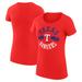 Women's G-III 4Her by Carl Banks Red Texas Rangers City Graphic Fitted T-Shirt