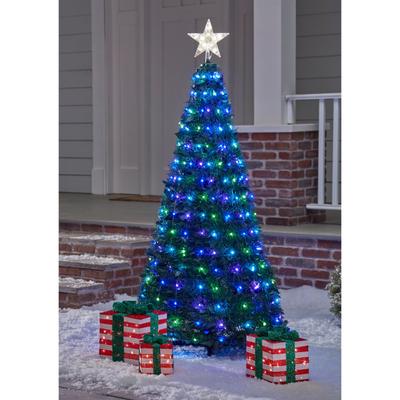 6ft. Outdoor Pre-lit Pop-Up Christmas Tree by BrylaneHome in Multi