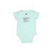 Carter's Short Sleeve Onesie: Blue Bottoms - Size 3 Month