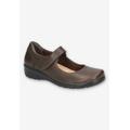 Wide Width Women's Archer Casual Flat by Easy Street in Brown (Size 7 W)