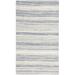 Black 45 x 26 x 0.75 in Area Rug - Nicole Curtis Lake Striped Machine Woven Acrylic/Cotton/Polyester/Rayon Area Rug in Blue/Ivory Polyester | Wayfair