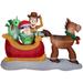 Gemmy Industries Airblown-Toy Story w/Sleigh-LG Scene-Disney Polyester in Green/Red | 61.81 H x 96.06 W x 31.89 D in | Wayfair G-882559