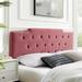 Juliet Tufted Performance Velvet Headboard by Modway Upholstered/Velvet in Pink | King | Wayfair MOD-6186-DUS