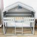 Harper Orchard Malgosia Twin Over Twin Bunk Bed Wood in Gray | 75 H x 42 W x 78 D in | Wayfair 49ADD1679C9C49098B177177232CCF5D