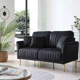 Mercer41 Qualisha 57" Velvet Loveseat Velvet | 36.2 H x 57 W x 31.5 D in | Wayfair 04B2C9A17BDC41AAABBFBC2B18A52EAE