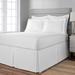 Ebern Designs Afia Microfiber Bed Skirt Easy Fit Around Wrinkle Free & Fade Resistant Bedskirt in White/Brown | 15 H x 60 W x 75 D in | Wayfair