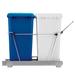 Rev-A-Shelf Double Sliding Pull-Out Waste Bin Containers Plastic in White/Blue | 19.25" H x 14.38" W x 22" D,8.75 | Wayfair RV-18KD-11RC-S