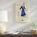 East Urban Home 'Blue Daytime Dress w/ Collar & Belt, 1947' Print on Wrapped Canvas Canvas | 18" H x 12" W x 1.5" D | Wayfair