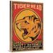 East Urban Home 'Tiger Head Safety Matches' Vintage Advertisement on Canvas in White | 36" H x 24" W x 2" D | Wayfair