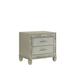 New Classic Furniture Deirdre Silver 2-Drawer Nightstand with Chrome Handle