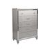 New Classic Furniture Tracee 5-Drawer Chest with Mirrored Trim