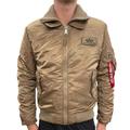 Alpha Industries Herren CWU Jet Blast Bomberjacke, Taupe, Small