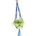 Plant Hanger Flower Pot Plant Holder for Indoor Outdoor Ceiling Deck Balcony Decorations (Blue)