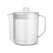 1pc 1500ml Grease Separating Measuring Cup Creative Kitchen Grease Trap with Strainer Filter for Home (White)