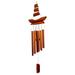 Meuva Creative Bamboo Craftsmanship Sailing Handmade Wind Chimes Furnishing Pendant Driftwood Wind Chime Hummingbird Home Decorations Solar Chimes for Outdoors