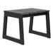 Modern Solid Wood Outdoor Slat-Top Side Table - Black Wash