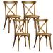 Dining Chairs Set of 4 Resin Dining Side Chair Mid Century Modern Dining Room Chairs for Kitchen Living Room