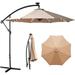 Jiarui 10ft Patio Table Umbrella 6 Sturdy Ribs with Push Button Tilt Easy Close Open Crank Outdoor Furniture for Garden Lawn Deck Pool and Beach Rust Resistant Pole Weatherproof Fabric