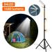 Portable Camping LED Light USB Interface Powered Lantern Barbecue Lamp Work Lights with Stand Adjustable Metal Telescoping Tripod