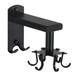 Space Aluminum Rotatable Hanger Multifunction Kitchen Hooks Wall-mounted Cookware Rack Organizer (Black 6-Hook)