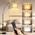 OUTON 81 Arc Floor Lamp 4CCT LED Modern Floor Lamps with 360Â° Rotatable Hanging Linen Shade Standing Lamps for Living Room Bedroom