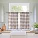 White and BlackTier Curtains Buffalo Check Plaid Gingham Short Window Curtain for Cafe Farmhouse Bathroom Kitchen & Living Room Rod Pocket Curtains (2 Panels)