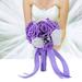 Wedding Bouquet Flowers Bunch Bridal Bouquet Pe Flowers Wedding Decor Bridal Bouquet PE Artificial Flowers Bunch For Wedding Stage Office Home DecorationDark