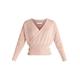 Women's Pink / Purple Button Knitted Wrap Top In Pink Large Paisie