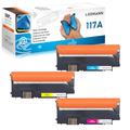 LOSMANN 117A Toner Set Compatible with HP 117A Toner with Chip for HP Colour Laser 150a 179fwg 178nwg 179fnw 178nw 150nw 178 179 W2071A W2072A W2073A (Cyan Yellow Magenta Pack of 3)