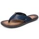 MXTSH Mens Flip Flops Casual Leather Home Sandals for Mens Rubber Sole Slippers Size: 9 UK