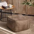 Bean Bag Chair Bean Bag Sofa Cover (No Filler) Double-seat Lazy Sofa Cover Faux Suede Leather Bean Bag Pouf Sac Sectional Couch Beanbag Envelope For Adults (Color : Gray square stool)