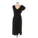 St. John Cocktail Dress - Sheath V Neck Short sleeves: Black Print Dresses - Women's Size 8