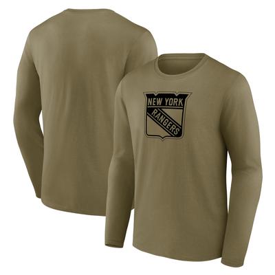 New York Rangers Fanatics Branded Mono Logo Graphic Langarm-T-Shirt – Herren Image
