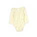 Hanna Andersson Long Sleeve Onesie: Yellow Solid Bottoms - Size 0-3 Month