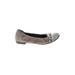 Attilio Giusti Leombruni Flats: Ballet Chunky Heel Casual Gray Shoes - Women's Size 36.5 - Round Toe