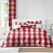 Gracie Oaks Farmhouse Plaid Coverlet Set Polyester/Polyfill in Red | King Coverlet/Bedspread + 2 Queen Shams | Wayfair