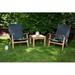 CO9 Design Dover Solid Wood Adirondack Chair in Blue | 38 H x 30 W x 29 D in | Wayfair DV25N-NAT(2)+LW24N