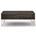 Foundry Select Kardinya Coffee Table w/ Storage Wood/Metal in Brown | Wayfair 04DC5776CB7D4D04A6D16E49AE61F531