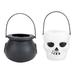 The Holiday Aisle® Set of 12 Halloween Candy Holder Mini Buckets White Cauldron Kettles for Halloween Party | 2.4 H x 2.8 W x 2.8 D in | Wayfair