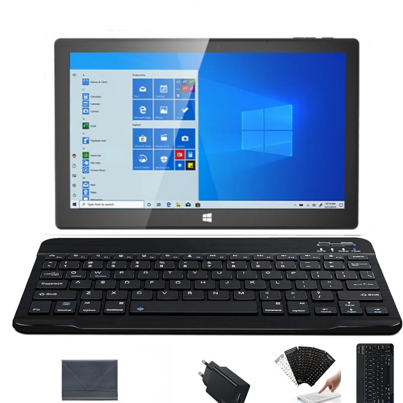 Tablette PC 10.1 pouces, 4 go de RAM, 64 go de ROM AR40 WINDOWS 11, 1366x768, écran IPS, WIFI, Quad Core, double caméra