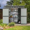 Aidenkid Outdoor Storage Shed 6 x 4 Metal Waterproof Utility Tool Shed Storage House Clearance with Double Lockable Doors & Air Vent for Backyard Garden Lawn Patio