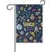 SKYSONIC Garden Flag Colorful Space Objects Double-Sided Printed House Sports Flag-12x18(in)-Polyester Decorative Flags for Courtyard Garden Flowerpot