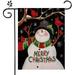 Merry Christmas Garden Flag Double Sided Winter Snowman Christmas Garden Flag For Xmas Holiday Party Decor Outdoor Decoration 12x18 Inch