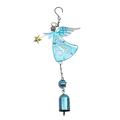 Funny Metal Wind Chimes Chic Angel Wind Chime Hanging Outdoor Garden Decor Hanging Adornment for Home Party (Blue Angel Bell)