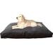 Dogbed4less Shredded Memory Foam Dog Bed for Large Dogs Espresso Suede Cover 55 x37 Pillow
