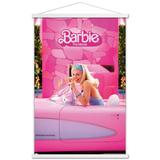 Mattel Barbie: The Movie - Barbie Car Wall Poster with Magnetic Frame 22.375 x 34